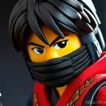 닌자고 팬아트 트렌드 - **Prompt:** A hyper-realistic, highly detailed portrait of Kai from Ninjago, depicted in a determine...