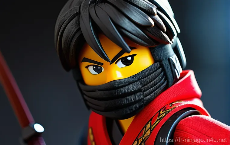 닌자고 팬아트 트렌드 - **Prompt:** A hyper-realistic, highly detailed portrait of Kai from Ninjago, depicted in a determine...