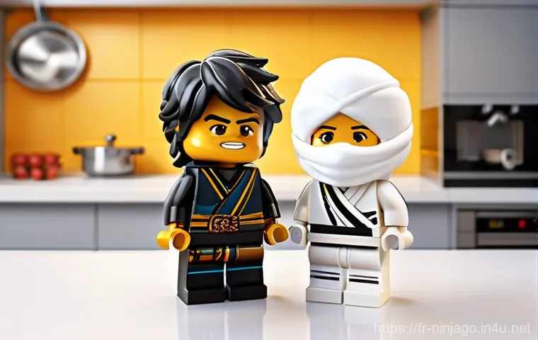 닌자고 팬아트 트렌드 - **Prompt:** A vibrant and epic scene featuring Arin and Sora from Ninjago Dragons Rising. They are s...